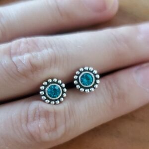 Brighton Teal Stud Earrings